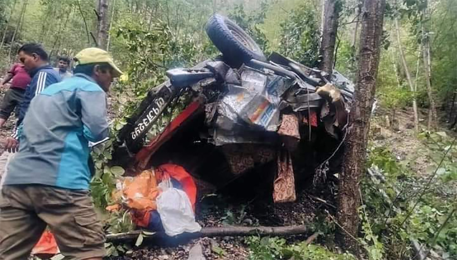 रोल्पा जीप दुर्घटना अपडेटः ७ जनाको मृत्यु, ७ जना घाइते